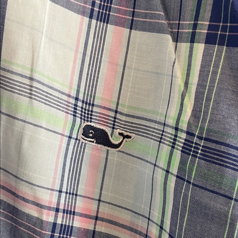 Vineyard Vines Blue Plaid Men's Shirt~ XL - Picture 2 of 5